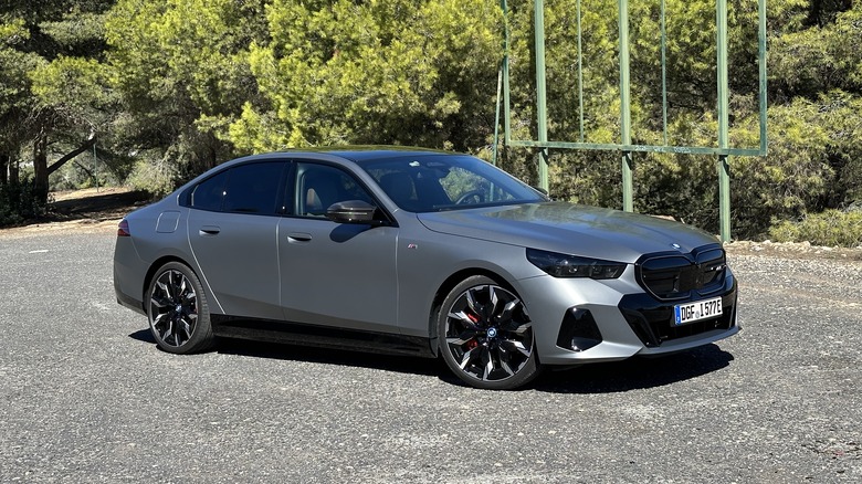 2024 BMW i5 EV in matte gray