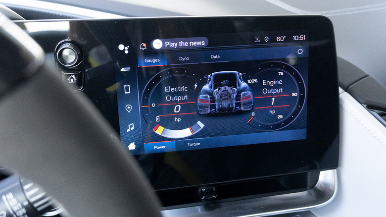 2024 Chevrolet Corvette E-Ray center gauge cluster