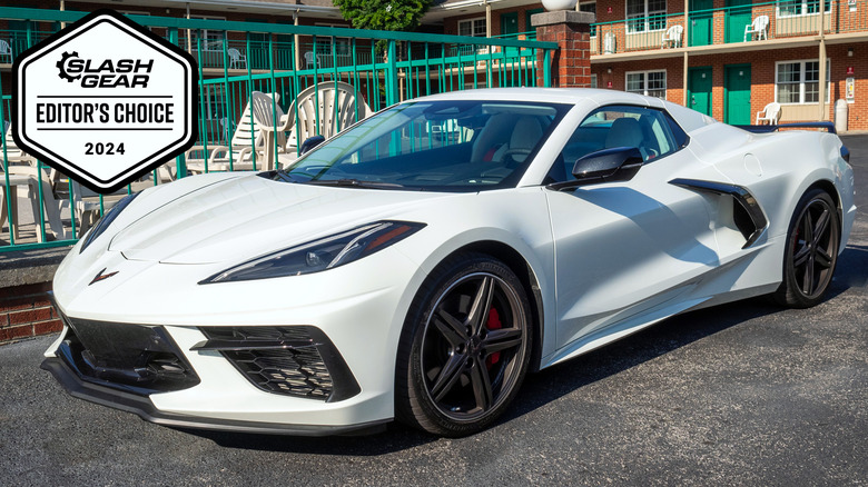 2024 Chevrolet Corvette Stingray Convertible parked with top down