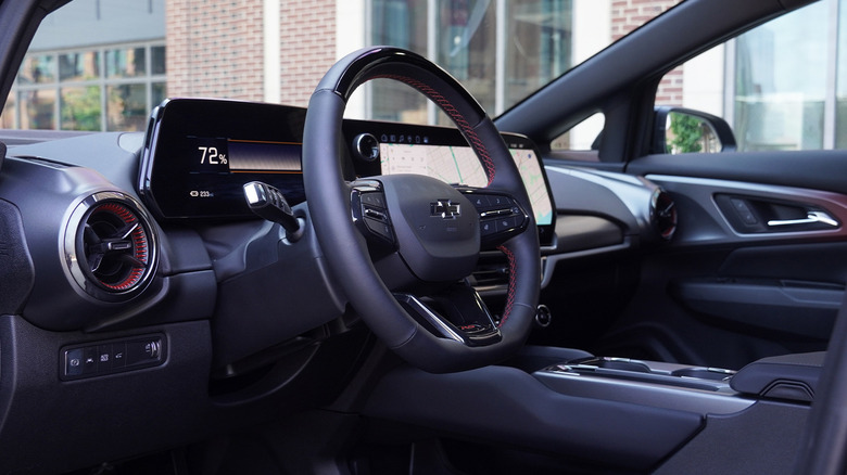 2024 Chevrolet Equinox EV steering wheel and dash detail