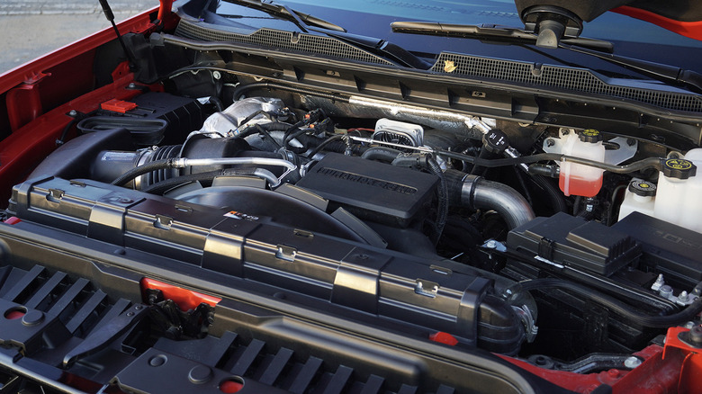 2024 Chevrolet Silverado HD ZR2 Bison Duramax diesel V8 engine bay