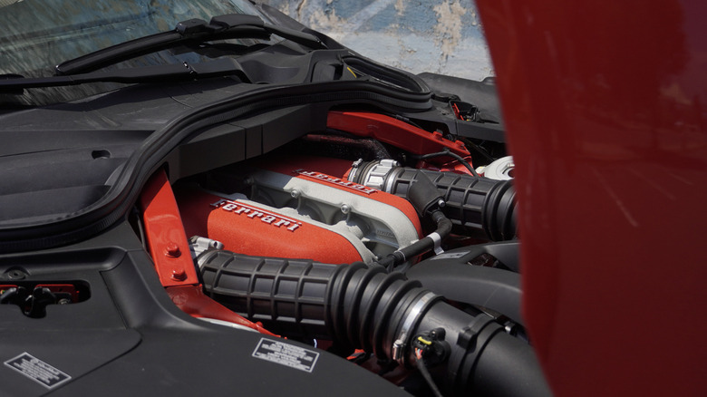 2024 Ferrari Purosangue engine bay detail