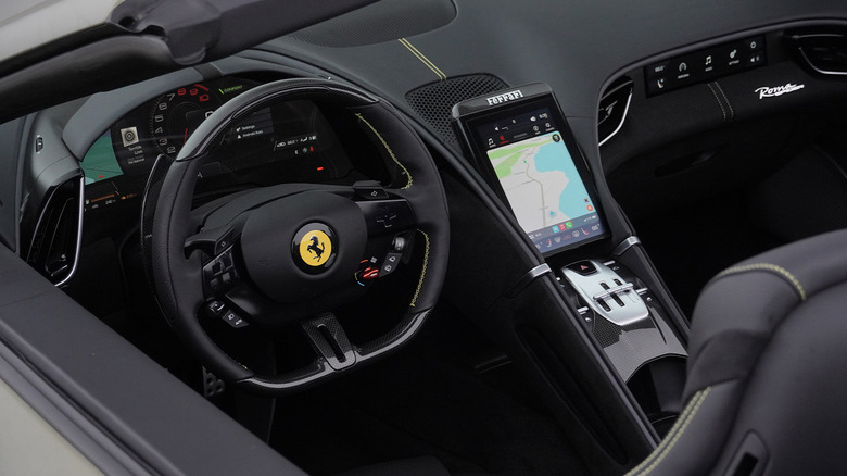 2024 Ferrari Roma Spider steering wheel and dash detail