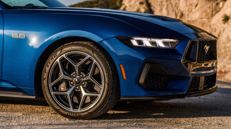 2024 Ford Mustang GT front fascia and wheel