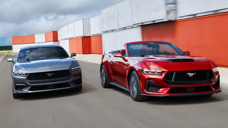 2024 Ford Mustangs on the move