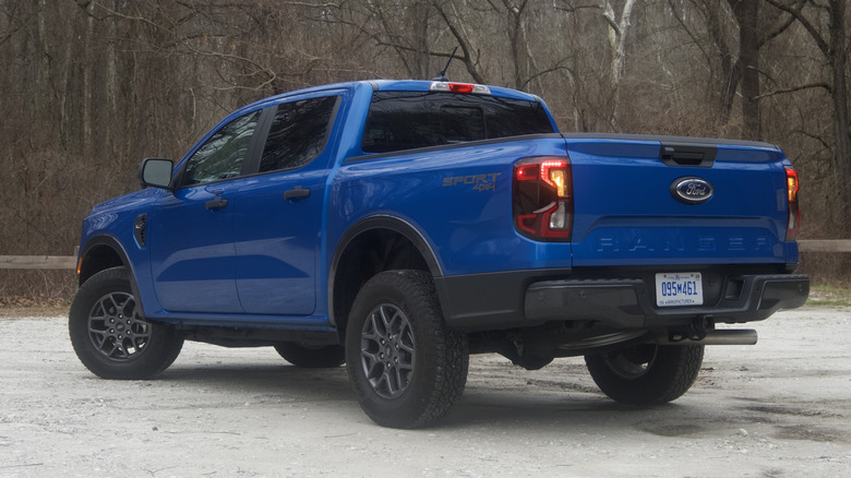 Rear 3/4 view of Ford Ranger