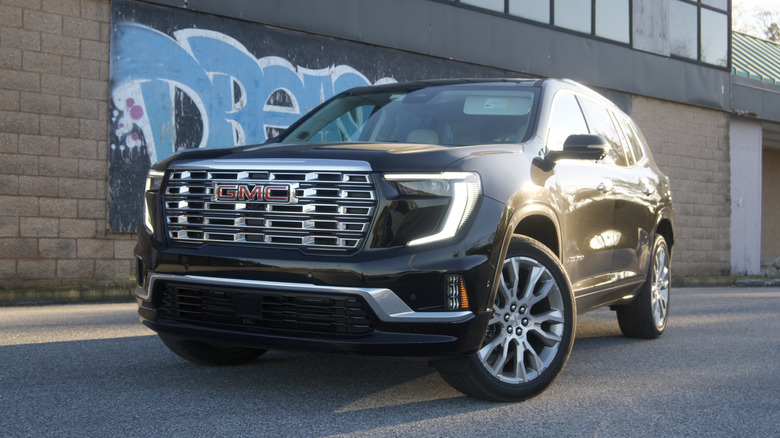 Front 3/4 shot of a GMC Acadia