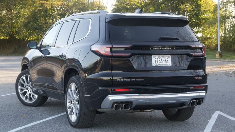 rear 3/4 shot of a GMC Acadia