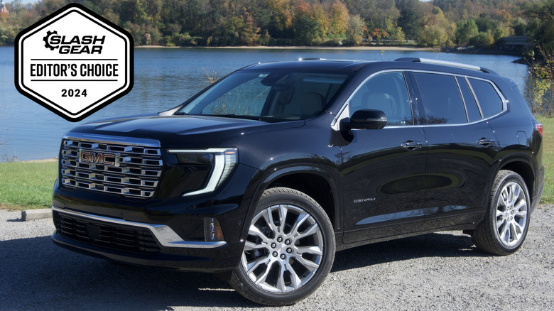 2024 GMC Acadia in front of a lake