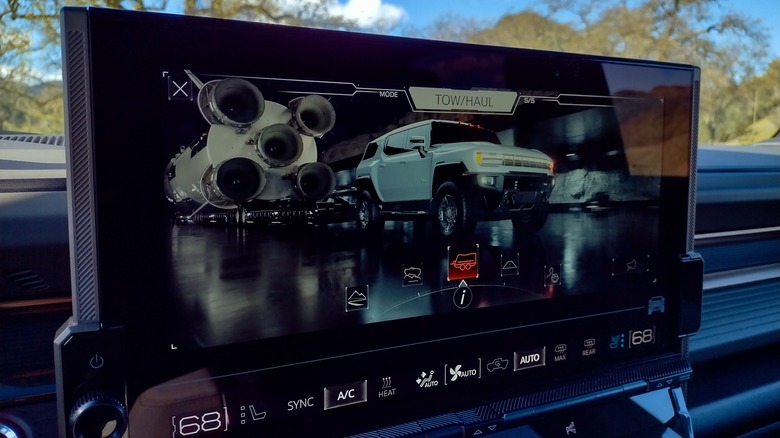 2024 GMC Hummer EV SUV touchscreen.