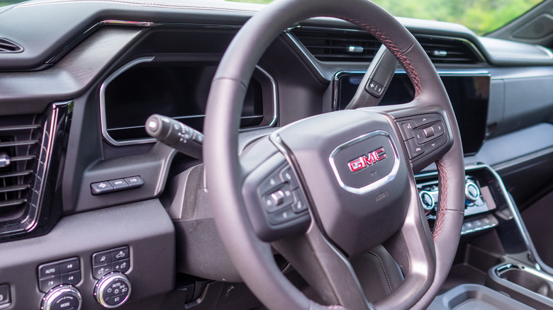 2024 GMC Sierra HD AT4X AEV Extreme Edition dashboard and steering wheel