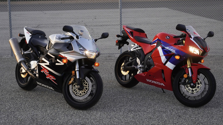 2002 Honda CBR954RR with 2024 Honda CBR600RR