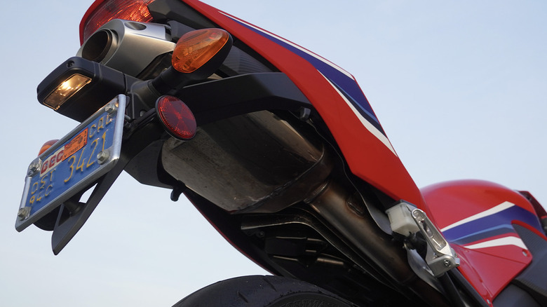 2024 Honda CBR600RR undertail exhaust detail