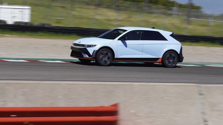 2024 Hyundai Ioniq 5 N top speed down the straight at Laguna Seca