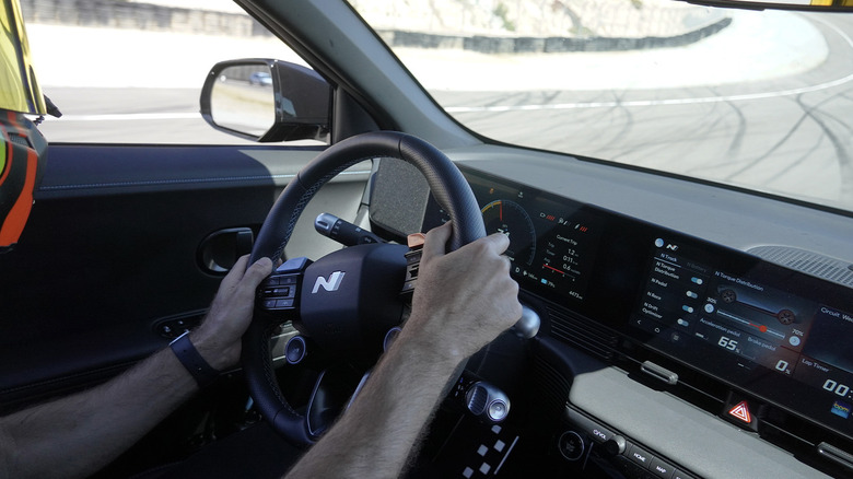 2024 Hyundai Ioniq 5 N Robin Shute driving on Laguna Seca