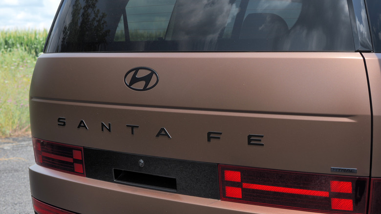 Santa Fe badge on trunk