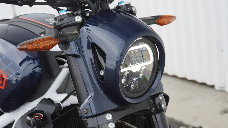 2024 Indian FTR x 100% R Carbon headlight and carbon fiber