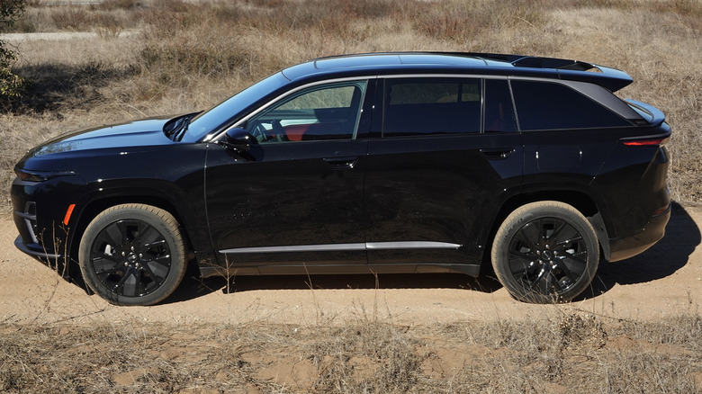 2024 Jeep Wagoneer S EV side profile in the dirt