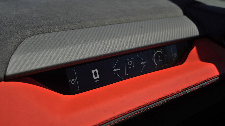 2024 Lamborghini Revuelto passenger screen detail