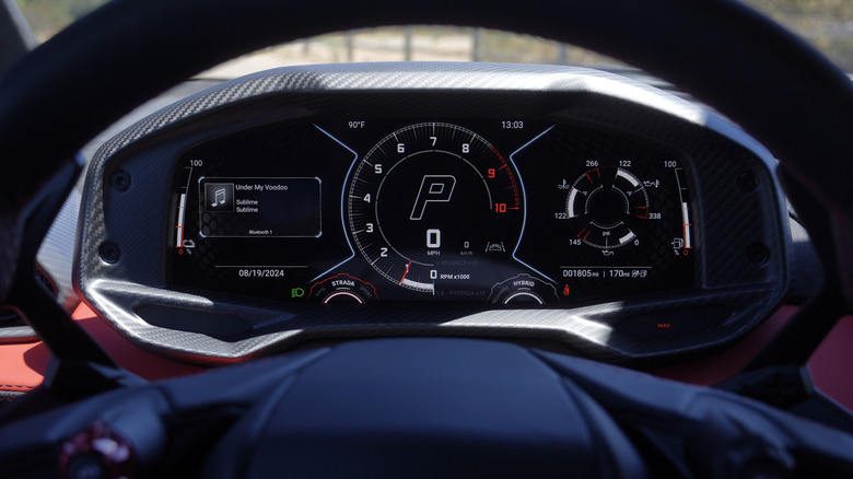 2024 Lamborghini Revuelto gauge cluster detail