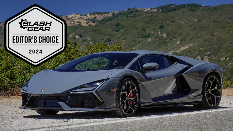 2024 Lamborghini Revuelto on a canyon road