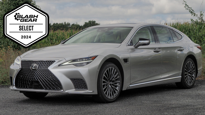 2024 Lexus LS 500h AWD parked front quarter