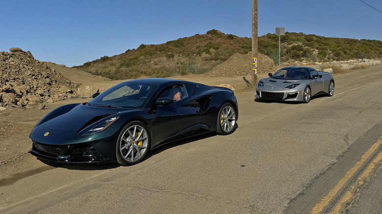 2024 Lotus Emira 2.0 Turbo with a 2017 Evora 400