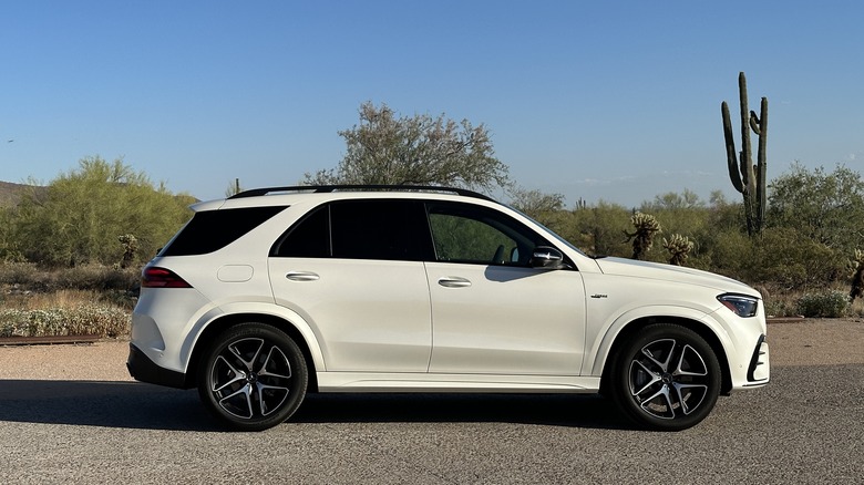 2024 Mercedes-AMG GLE 53 in white, side profile