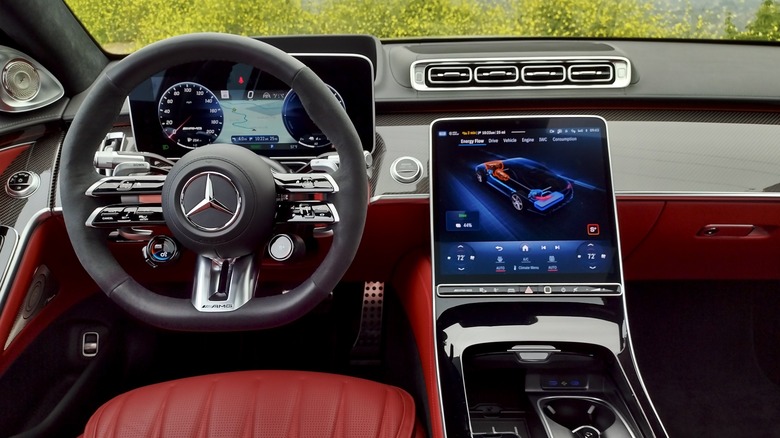 2024 Mercedes-AMG S63 E Performance dashboard.