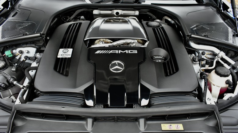 2024 Mercedes-AMG S63 E Performance engine.