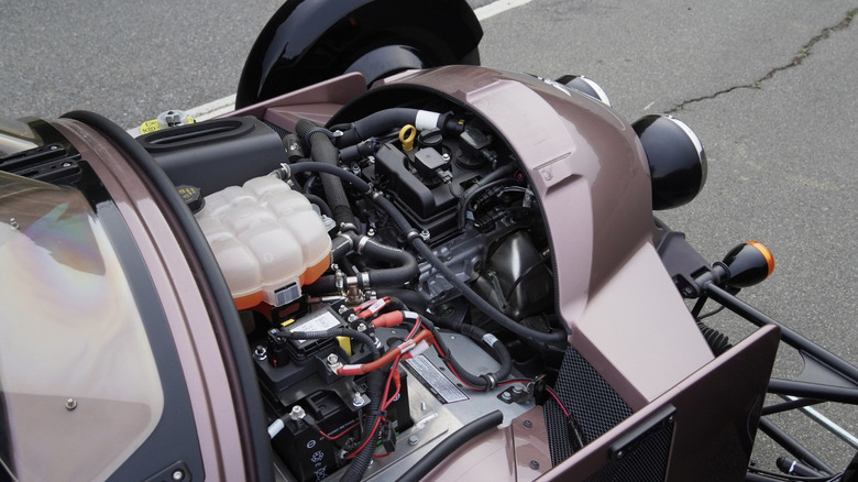 2024 Morgan Super 3 engine bay detail