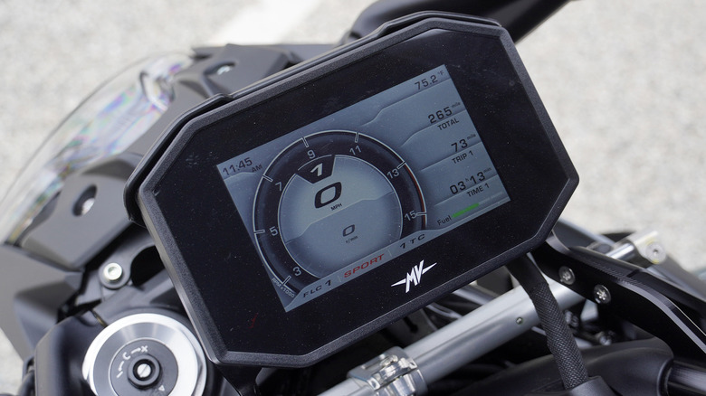 2024 MV Agusta Brutale 1000 RS digital gauge cluster detail