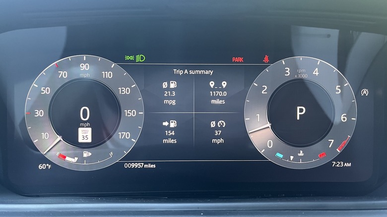 Velar instrument panel