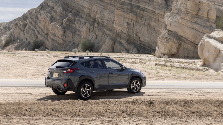 2024 Subaru Crosstrek in gray in the desert