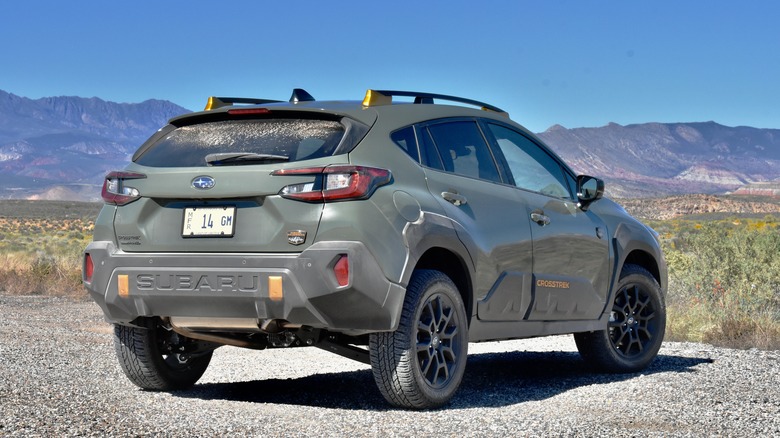 2024 Subaru Crosstrek Wilderness rear three quarter view.