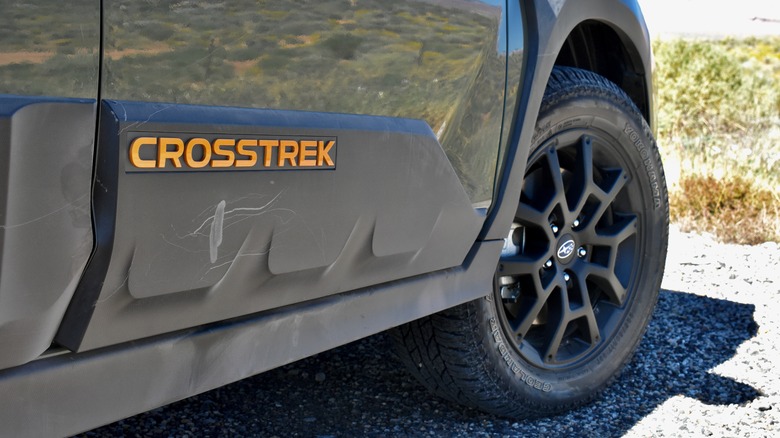 2024 Subaru Crosstrek Wilderness side cladding.