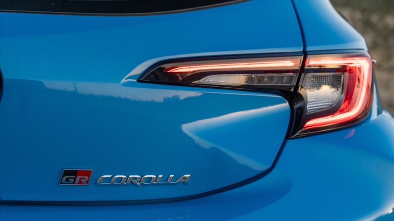 2024 Toyota GR Corolla Taillight badge Close Up