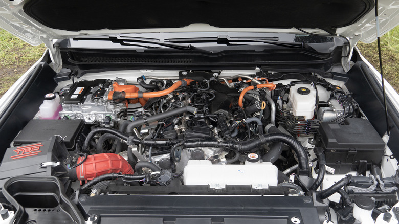 2024 Toyota Tacoma TRD Pro Hybrid Engine Bay