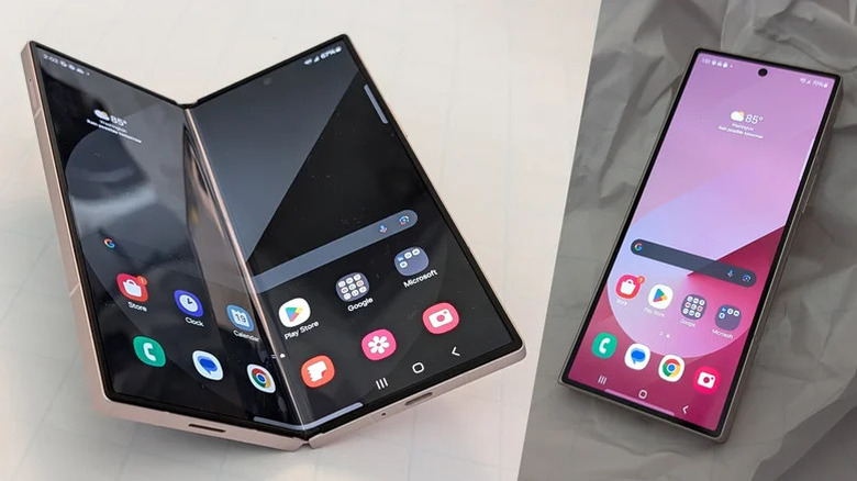 Samsung Galaxy Z Fold 6 open and folded