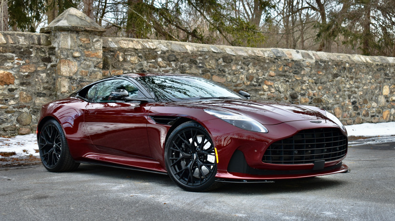 2025 Aston Martin DB12 front three quarter view.