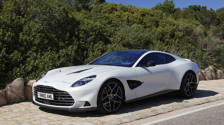 2025 Aston Martin Vanquish front three-quarters in Sardinia