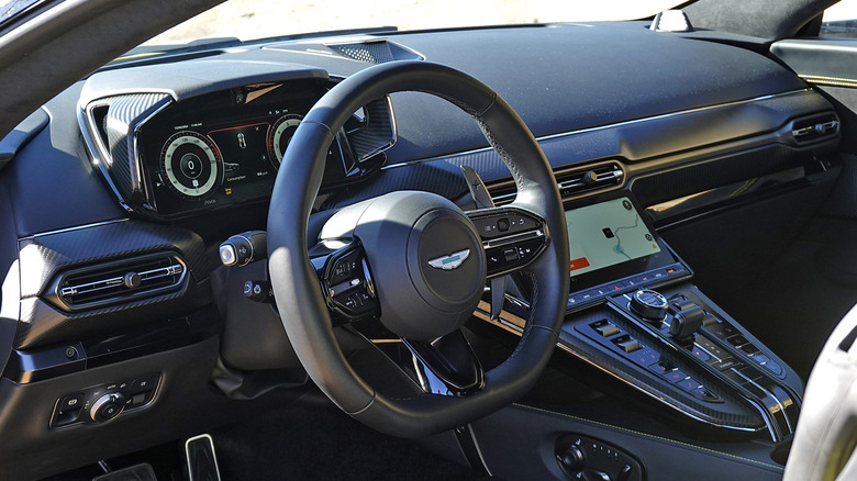 2025 Aston Martin Vantage steering wheel and dash