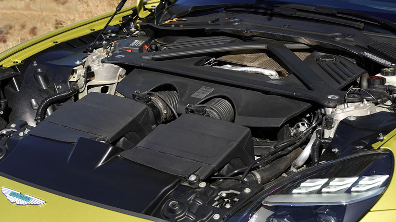 2025 Aston Martin Vantage engine bay detail