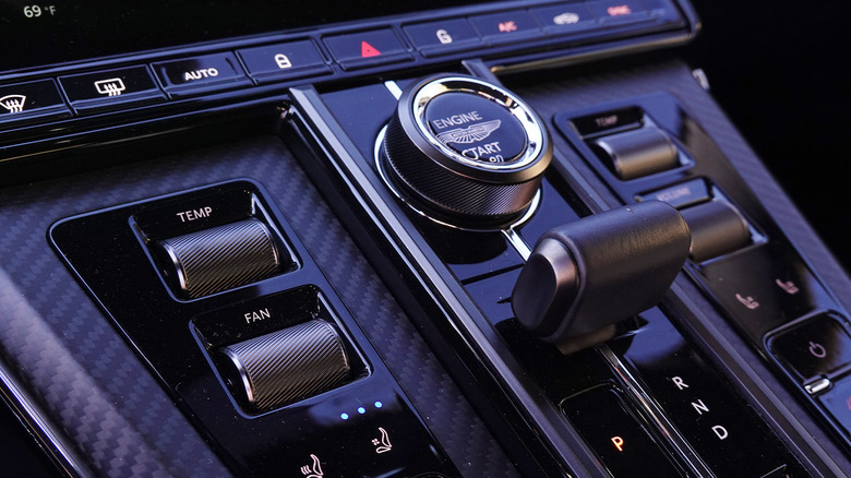 2025 Aston Martin Vantage center console controls