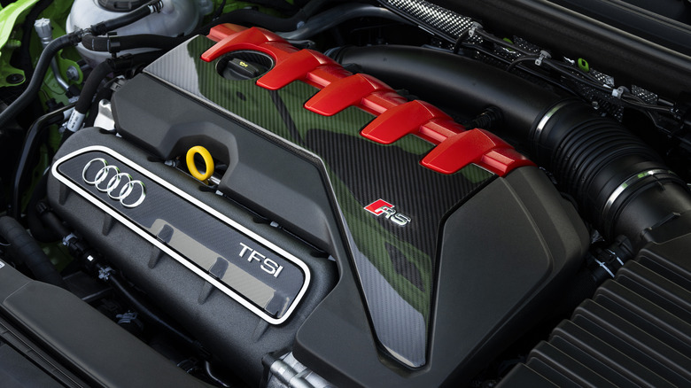 Audi RS 3 engine bay closeup