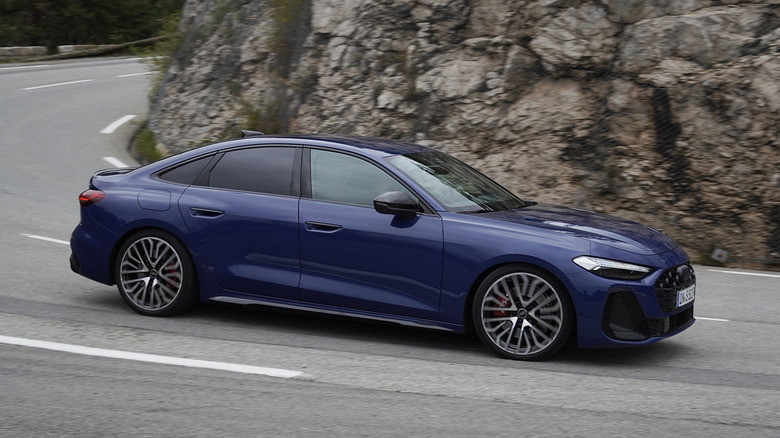 2025 Audi S5 Sedan on a winding mountain road