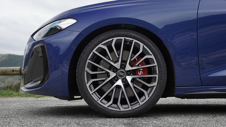 2025 Audi S5 Sedan front wheel and tire detail