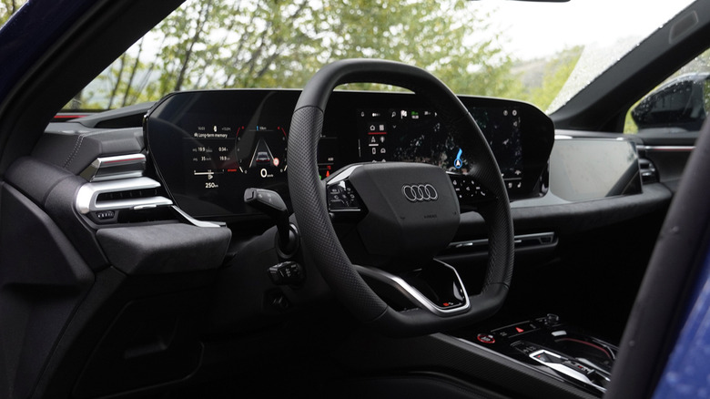 2025 Audi S5 Sedan steering wheel and dash detail