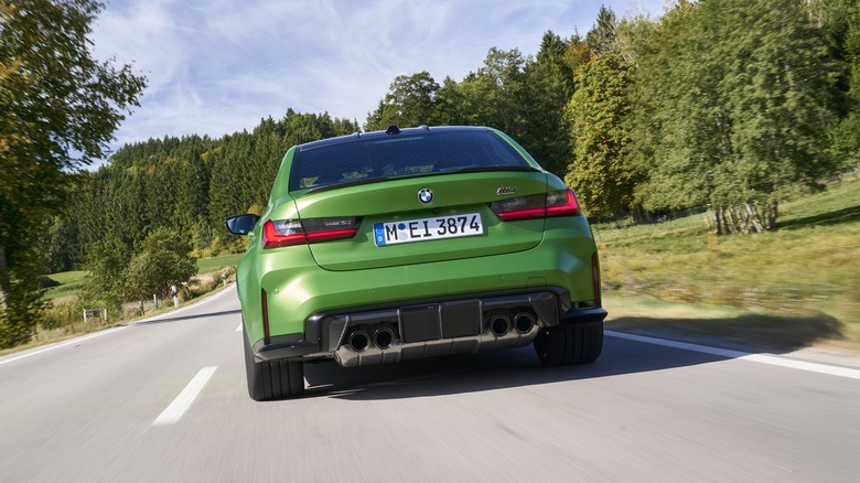 The 2025 BMW M3 from the rear