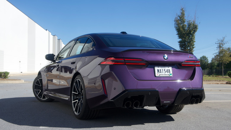 Rear shot of BMW M5